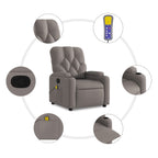 Massagestoel Verstelbaar Stof Taupe