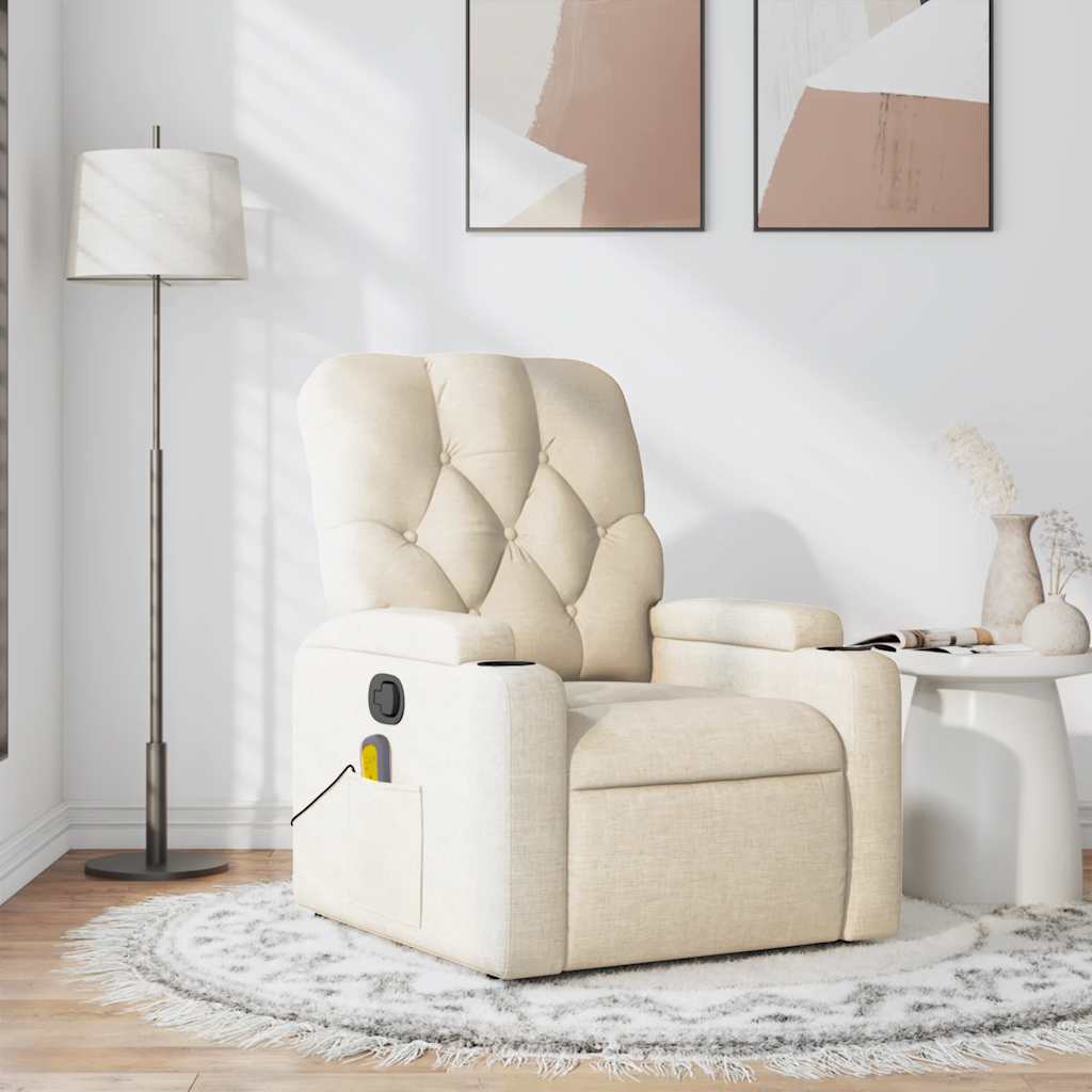 Fauteuil Verstelbaar Stof Kleurig Crème