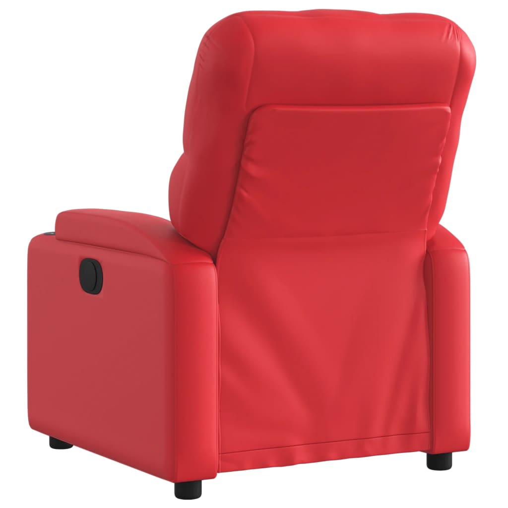 Fauteuil Verstelbaar Kunstleer Rood