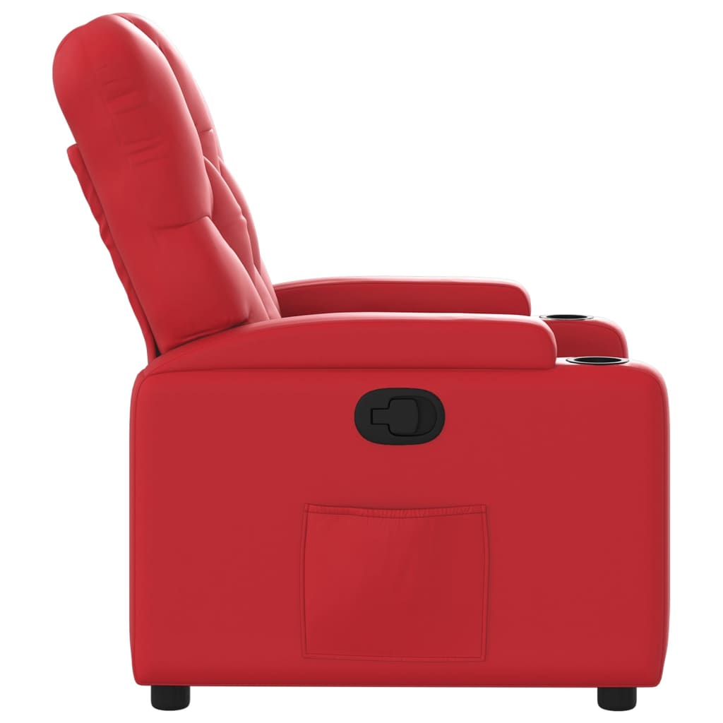 Fauteuil Verstelbaar Kunstleer Rood
