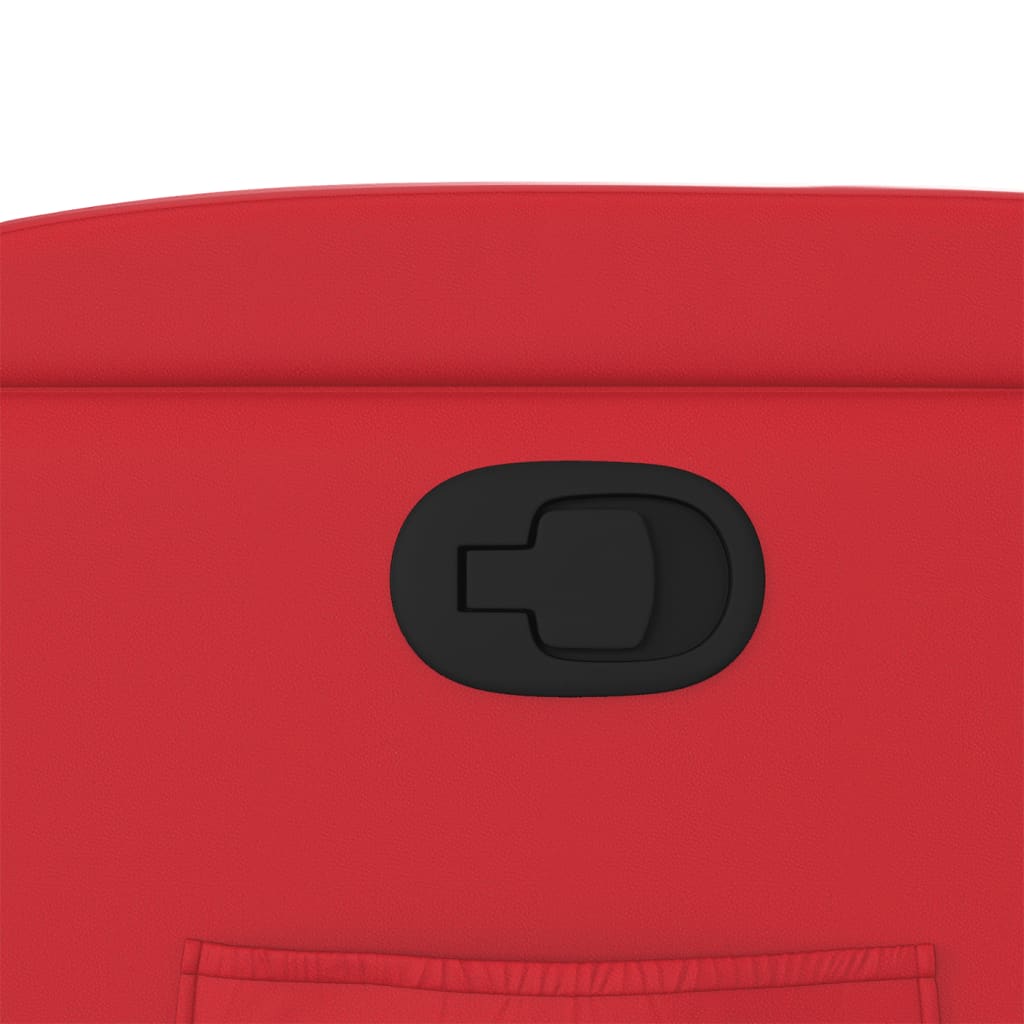 Fauteuil Verstelbaar Kunstleer Rood