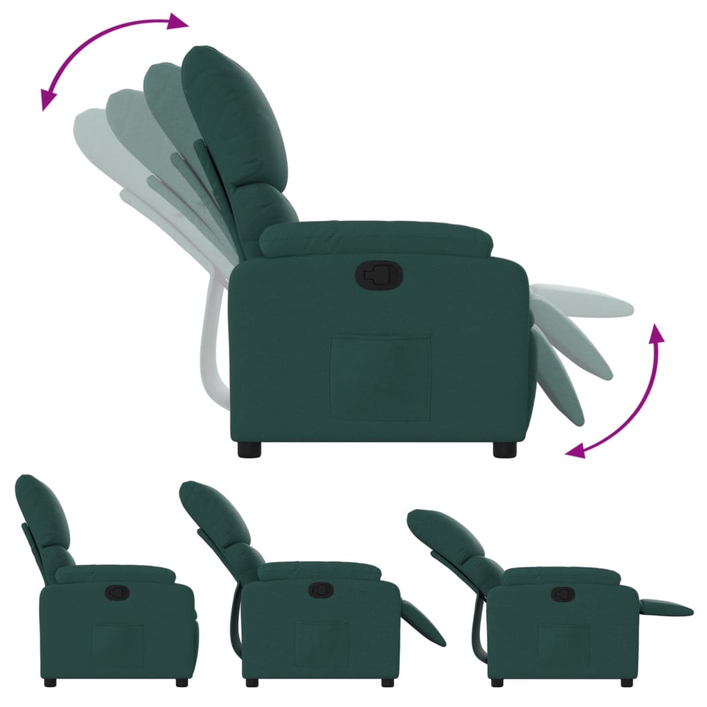 Fauteuil Verstelbaar Stof Donkergroen