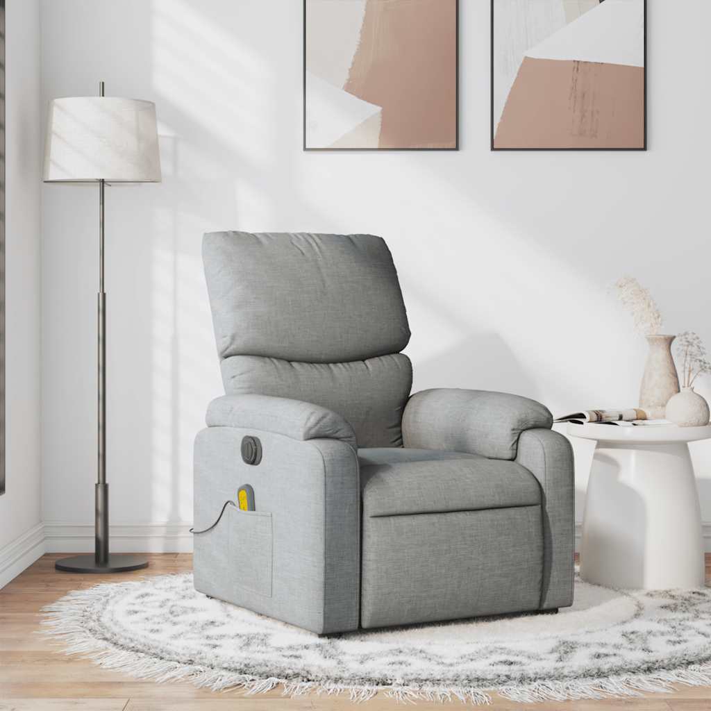 Massagestoel Verstelbaar Stof Lichtgrijs