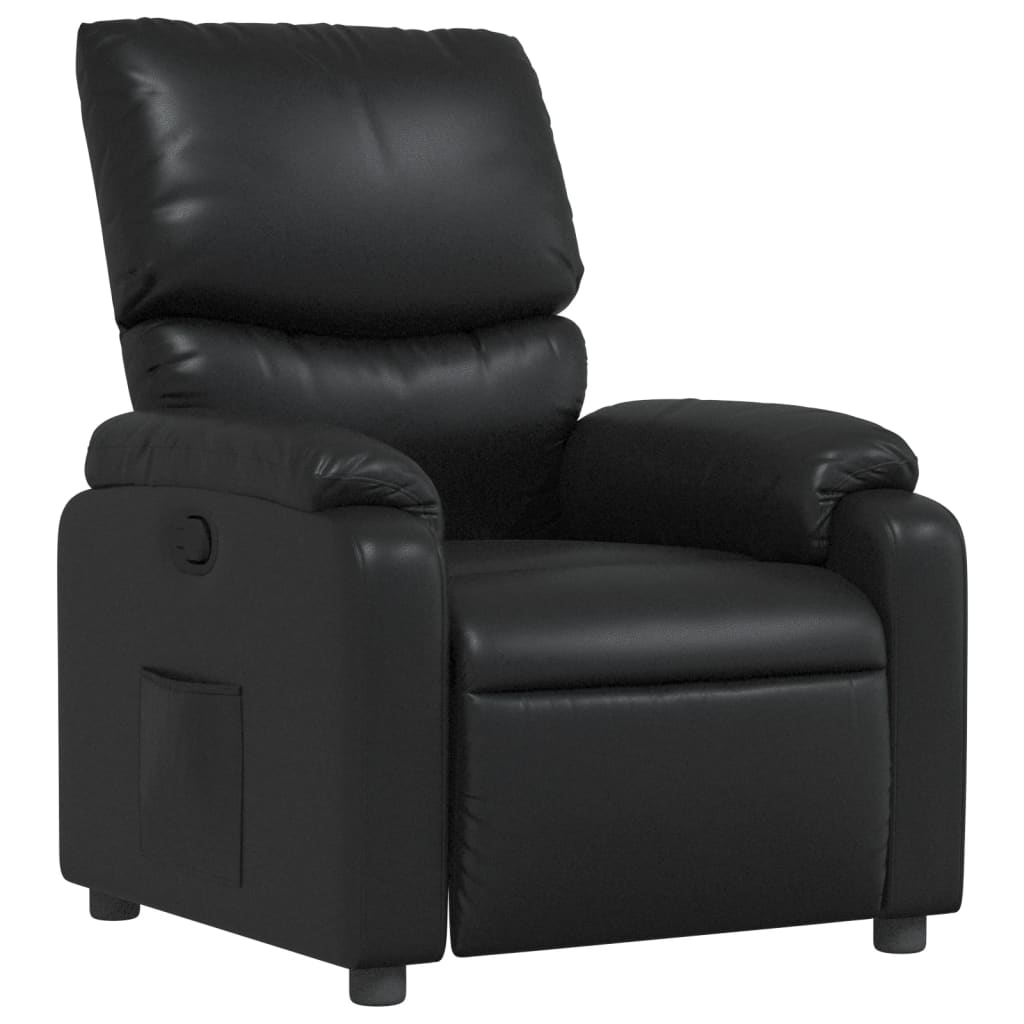 Fauteuil Verstelbaar Kunstleer Zwart