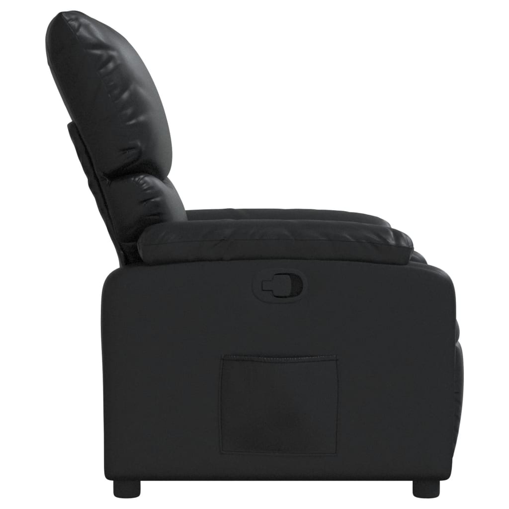 Fauteuil Verstelbaar Kunstleer Zwart