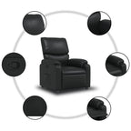 Fauteuil Verstelbaar Kunstleer Zwart