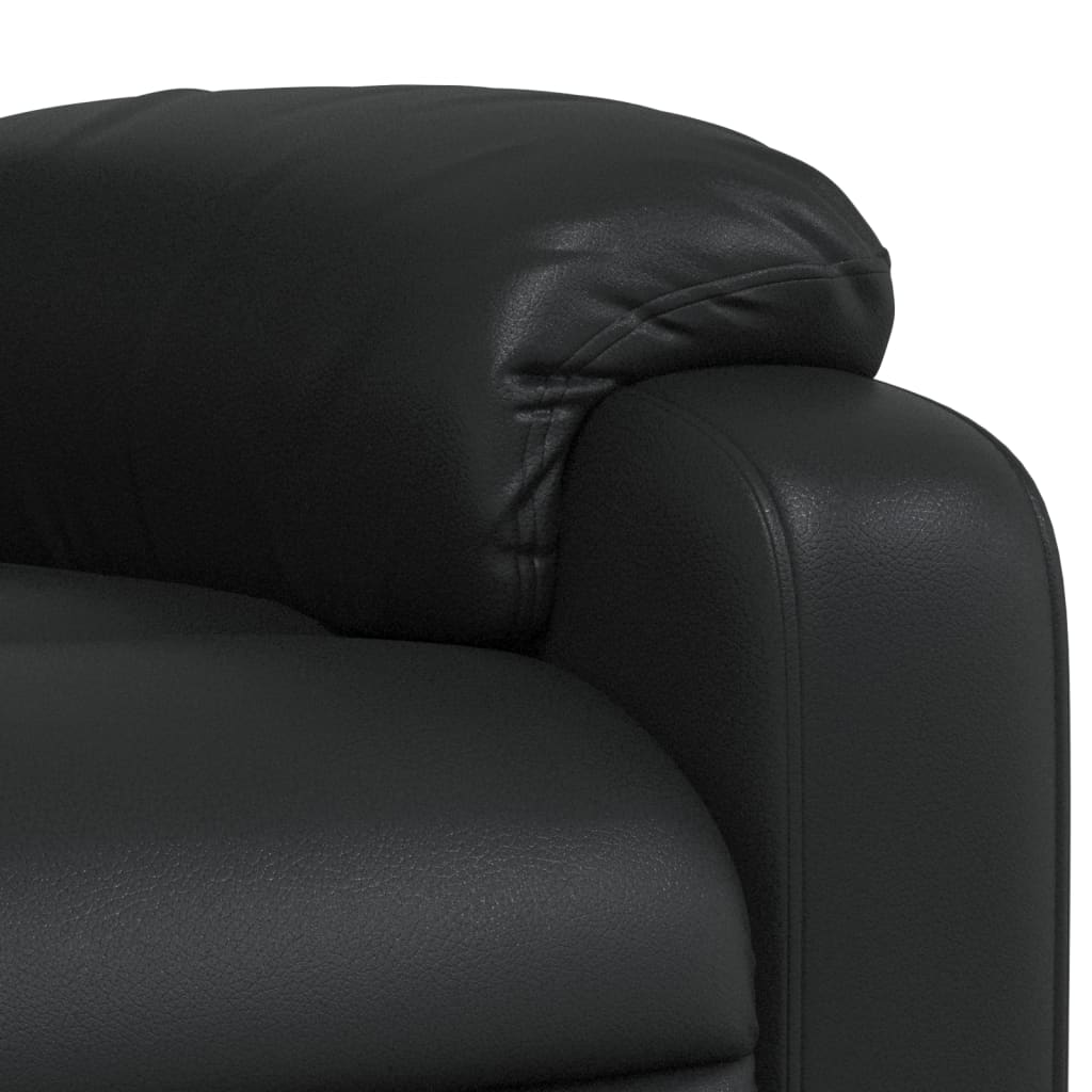 Fauteuil Verstelbaar Kunstleer Zwart