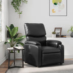 Fauteuil Verstelbaar Kunstleer Zwart