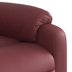 Fauteuil Verstelbaar Kunstleer Wijnrood
