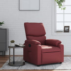 Fauteuil Verstelbaar Kunstleer Wijnrood