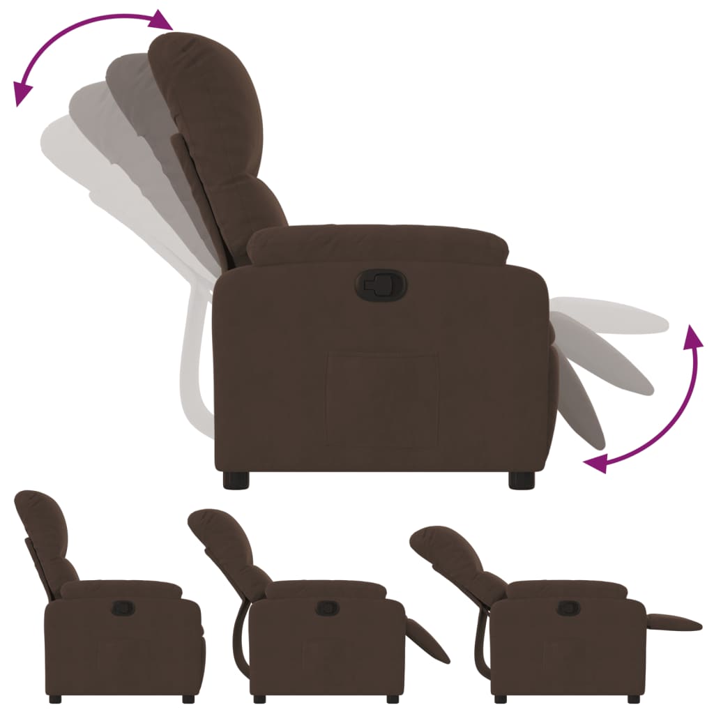 Fauteuil Verstelbaar Microvezelstof Bruin