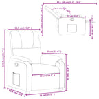 Fauteuil Verstelbaar Microvezelstof Taupe