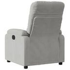 Fauteuil Verstelbaar Microvezelstof Lichtgrijs
