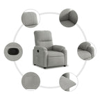 Fauteuil Verstelbaar Microvezelstof Lichtgrijs