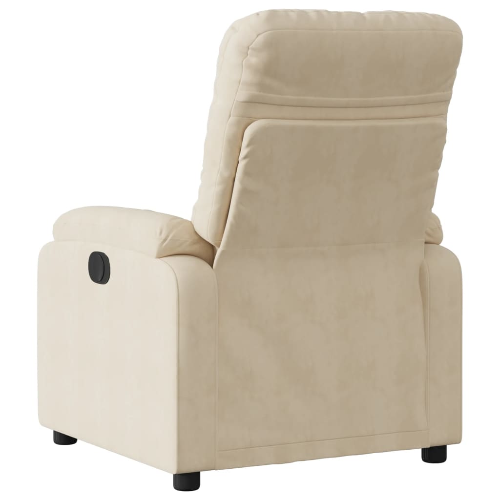 Fauteuil Verstelbaar Microvezelstof Kleurig Crème