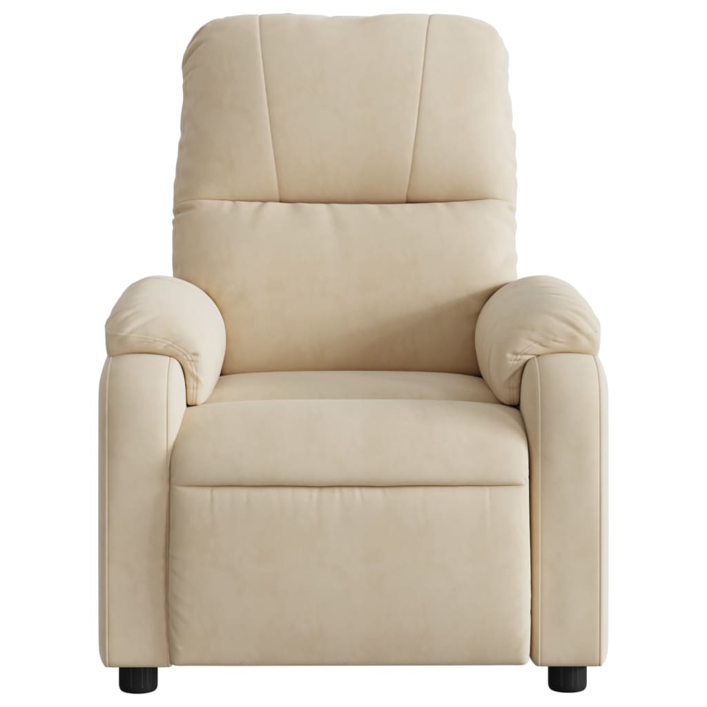 Fauteuil Verstelbaar Microvezelstof Kleurig Crème