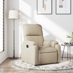 Fauteuil Verstelbaar Microvezelstof Kleurig Crème