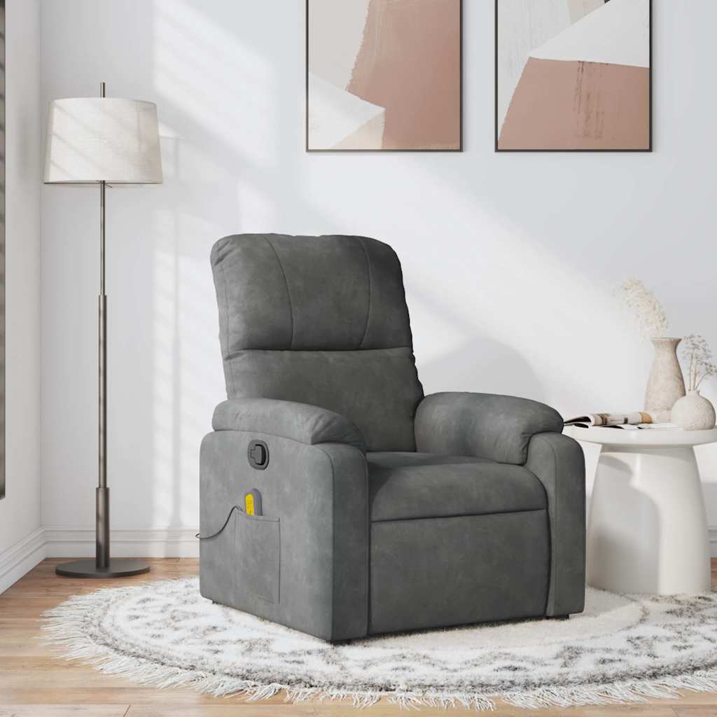 Fauteuil Verstelbaar Microvezelstof Donkergrijs
