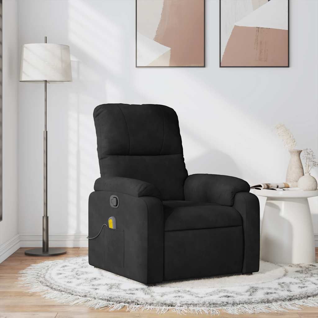 Fauteuil Verstelbaar Microvezelstof Zwart
