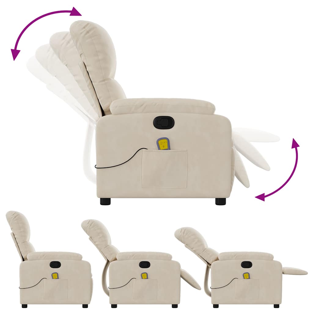 Massagestoel Microvezelstof Beige