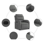 Fauteuil Verstelbaar Stof Donkergrijs