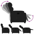 Fauteuil Verstelbaar Stof Zwart