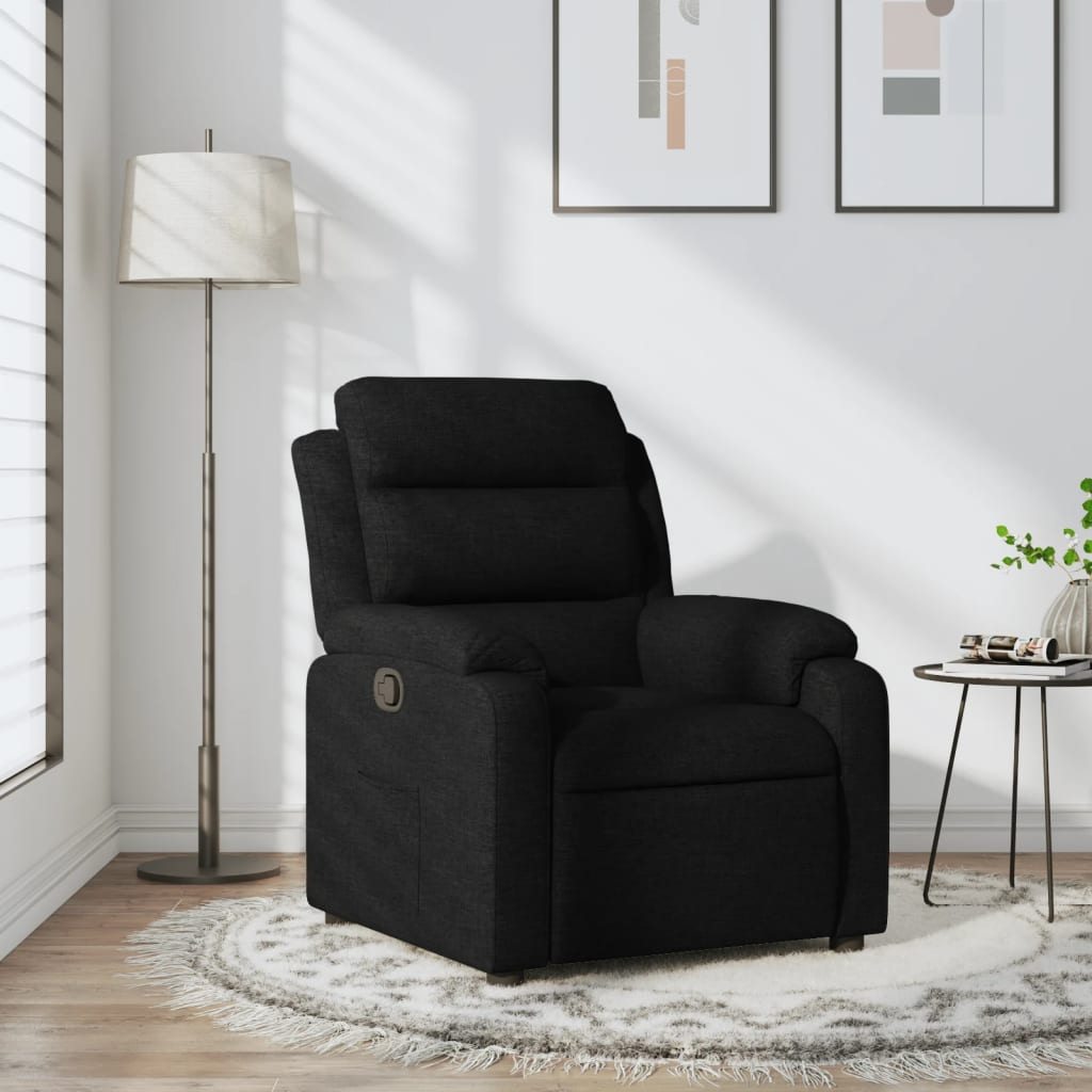 Fauteuil Verstelbaar Stof Zwart