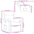 Fauteuil Verstelbaar Stof Bruin