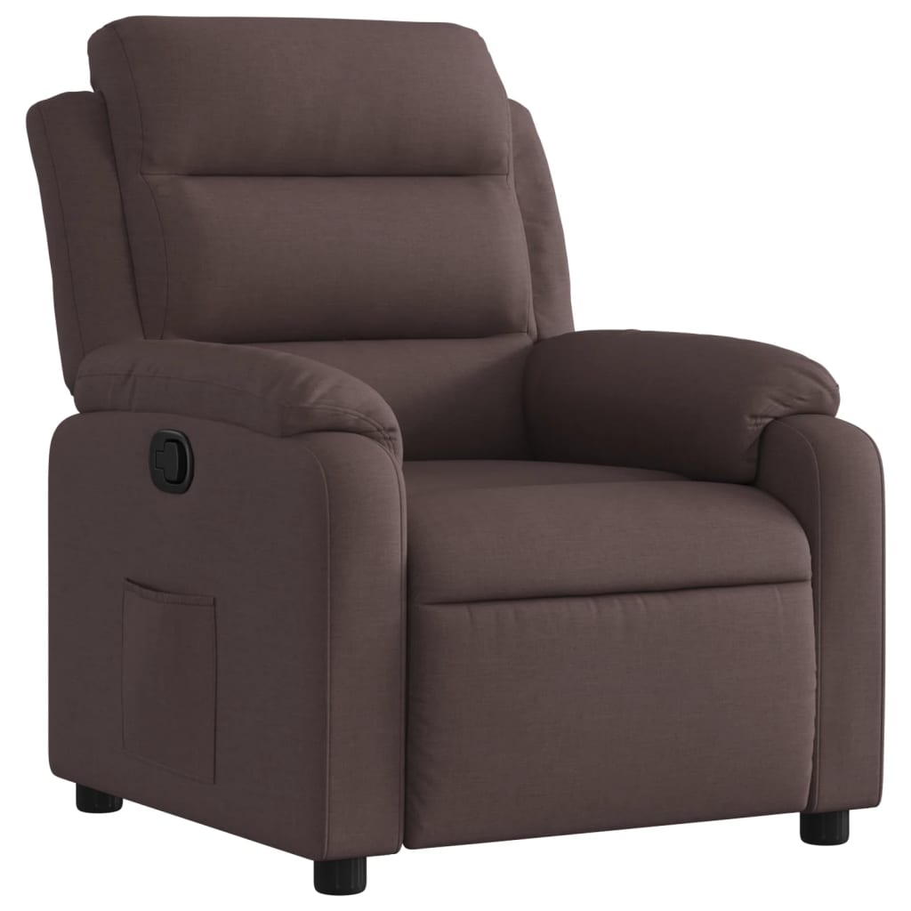 Fauteuil Verstelbaar Stof Donkerbruin