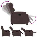 Fauteuil Verstelbaar Stof Donkerbruin
