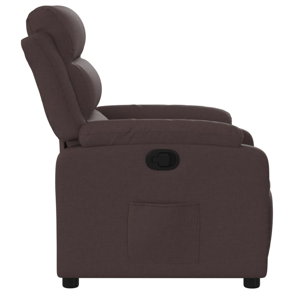 Fauteuil Verstelbaar Stof Donkerbruin