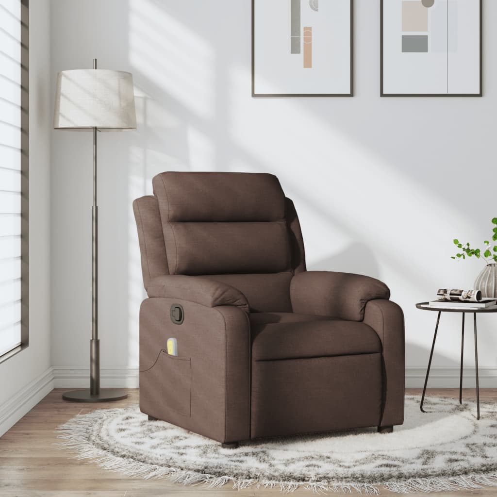 Fauteuil Verstelbaar Stof Donkerbruin