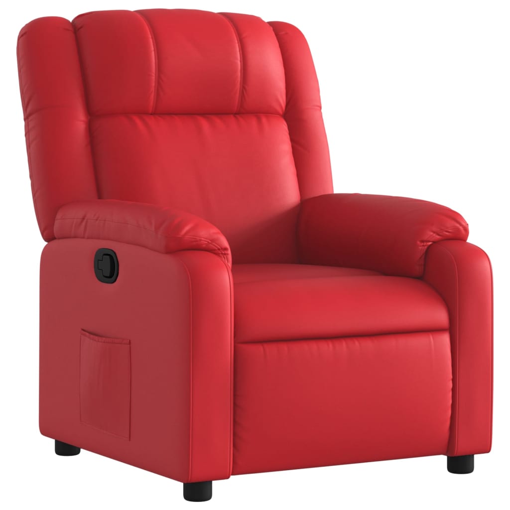 Fauteuil Verstelbaar Kunstleer Rood