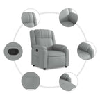 Fauteuil Verstelbaar Stof Lichtgrijs