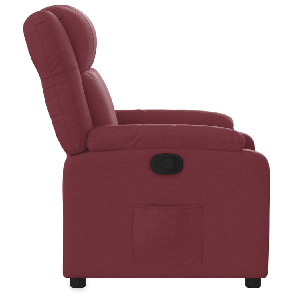 Fauteuil Verstelbaar Stof Wijnrood