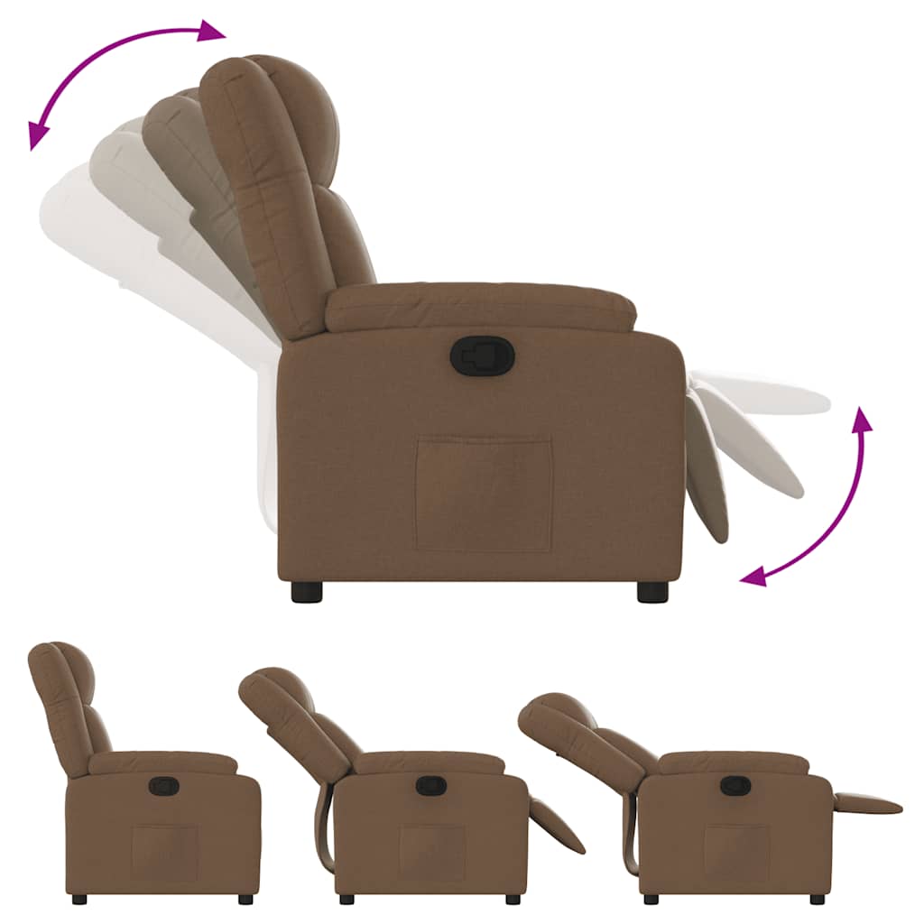 Fauteuil Verstelbaar Stof Bruin