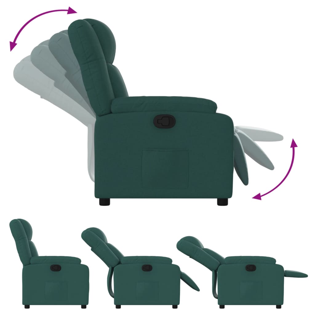 Fauteuil Verstelbaar Stof Donkergroen