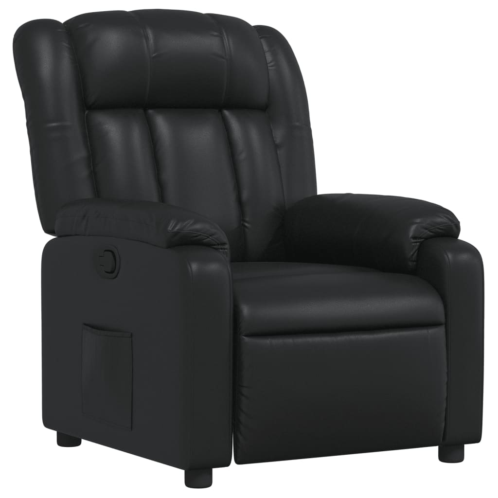 Fauteuil Verstelbaar Kunstleer Zwart