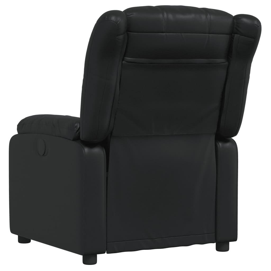 Fauteuil Verstelbaar Kunstleer Zwart