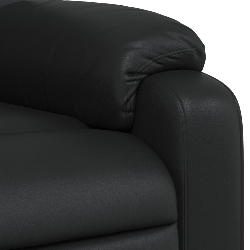 Fauteuil Verstelbaar Kunstleer Zwart