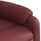 Fauteuil Verstelbaar Kunstleer Wijnrood