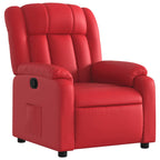 Fauteuil Verstelbaar Kunstleer Rood