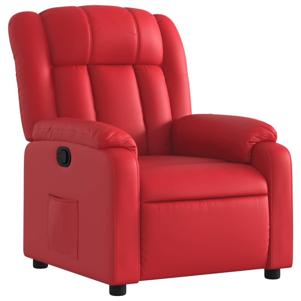 Fauteuil Verstelbaar Kunstleer Rood