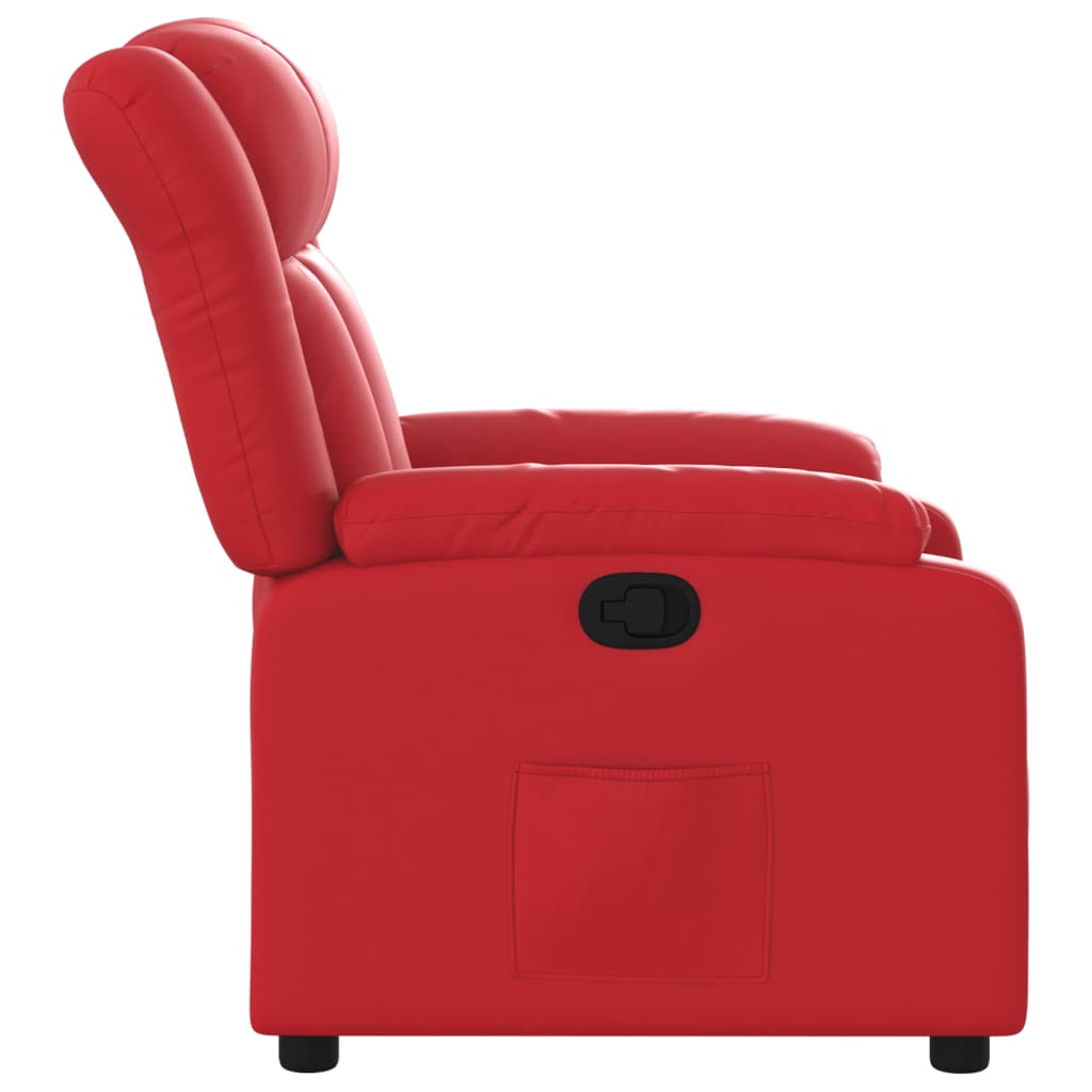 Fauteuil Verstelbaar Kunstleer Rood