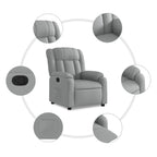 Fauteuil Verstelbaar Stof Lichtgrijs