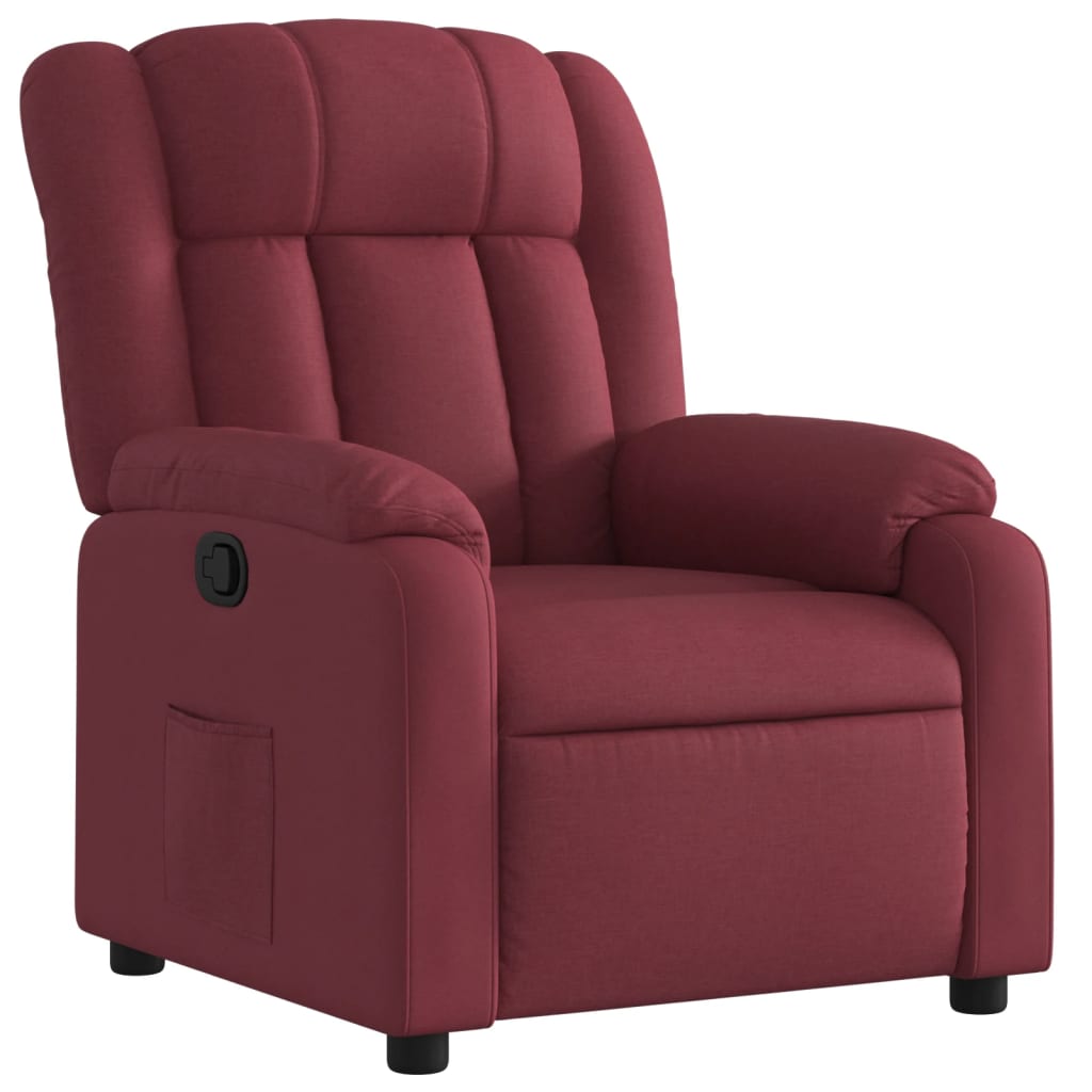 Fauteuil Verstelbaar Stof Wijnrood