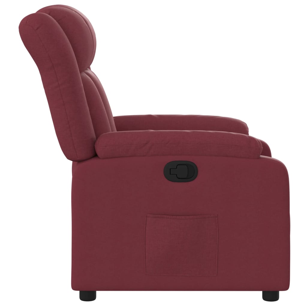 Fauteuil Verstelbaar Stof Wijnrood