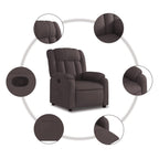 Fauteuil Verstelbaar Stof Donkerbruin