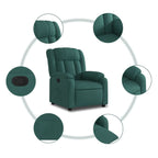 Fauteuil Verstelbaar Stof Donkergroen