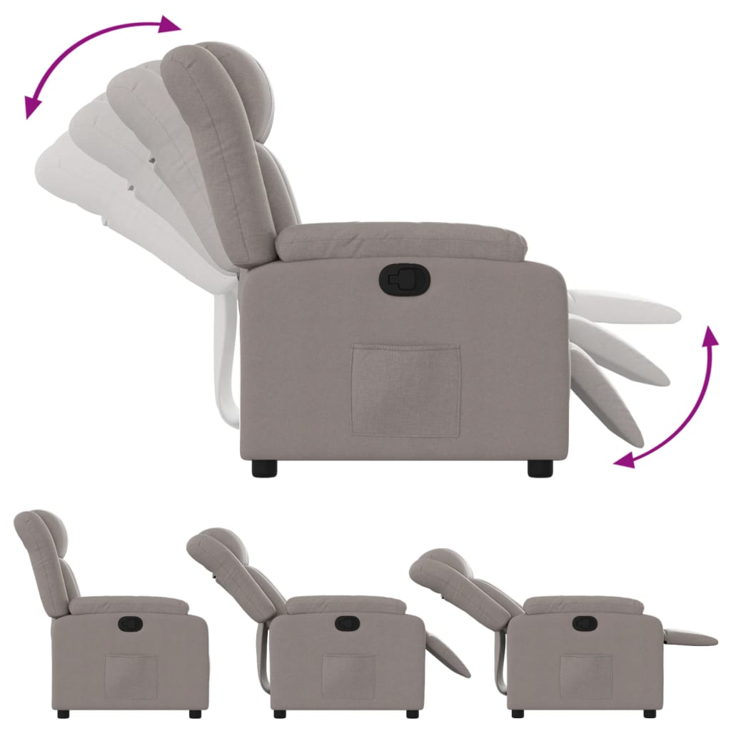 Fauteuil Verstelbaar Stof Taupe